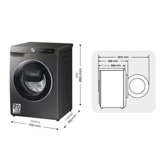 LVD. SAMSUNG WW90T684DLN 9K 1400R INOX ATD AW