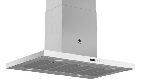 Campana isla Balay 3BI998HBC - A+, 90cm, 867m3/h, 5 Potencias, 54 dB, ExtraSilencio, Cristal Blanco