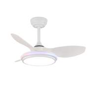 Ventilador Techo CristalRecord Stel Evo Mini - 35 W, 3 aspas, Temporizador, Blanco