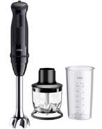 Batidora Braun MQ30201MBK - 900 W, brazo flexible, 600 ml, 2 Accesorios, apto lavavajillas, negro