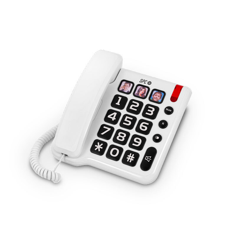 Teléfono sobremesa Telecom 3294B Confort Numbers - Teclas grandes con foto, Manos libres