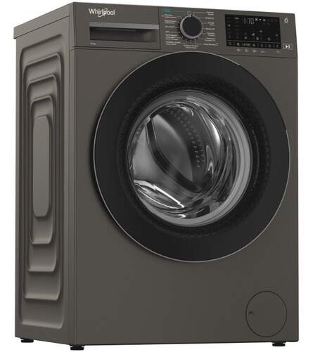Lavadora Whirlpool WAM07GBSPT - 10 kg, 1400 rpm, Clase A-10%, 15 programas, App Home Whiz, Gris
