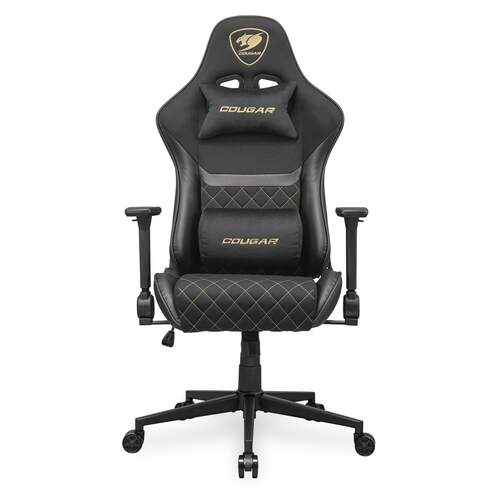 Silla Gaming Cougar Armor One V2 - Reposabrazos 4D, respaldo alto, almohada lumbar, bolsillo trasero