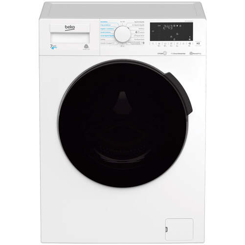 Lavasecadora Beko HTV 7716 DSW BTR - Clase D, Lava 7kg, Seca 4kg, Inverter, SteamCure Vapor