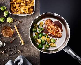 SARTEN TEFAL EMOTION 28CM ACERO INOX X3 PROFESIONA