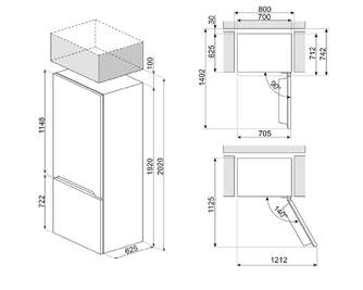 FRICOM. SMEG FC48XDNE 192X70X712 INOX NF