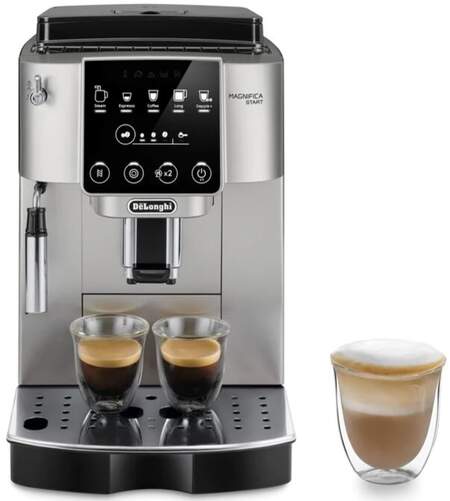 Cafetera SuperAutomática Delonghi ECAM220.30SB - 1450W, 15 Bar, 4 Recetas, Sistema Capuccino