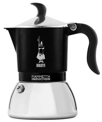 Cafetera Italiana Bialetti Fiammetta - Apta para Inducci&oacute;n, 2 Tazas, Negro
