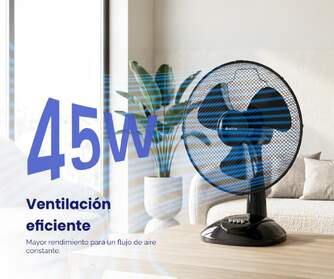 VENTILADOR SOBREMESA ARTICA AVS45W16N 45W 40CM NGR