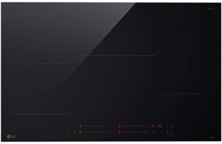 Placa de indución LG CI5Z3025BN - 80cm, 4 fuegos, Zona Flex + 2 zonas, Función Boost