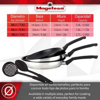 LOTE SARTENES MAGEFESA DINOX5 20-24-28  REGALO