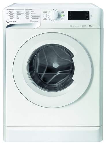 Indesit MTWE91295WSPT Lavadora 9kg Clase B - 1200R, Inverter, Push&Go, 14 Programas, Blanca