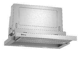 Campana Extra&iacute;ble Balay 3BT267MX - 60 cm, 739 m3/h, 41 dB, Inox