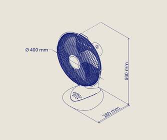 VENTILADOR SOBREMESA ARTICA AVS45W16B 45W 40CM BCO