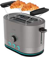 Tostadora Cecotec Shine&Toast - 850 W, 2 Ranuras Cortas, 7 Potencias, Inox