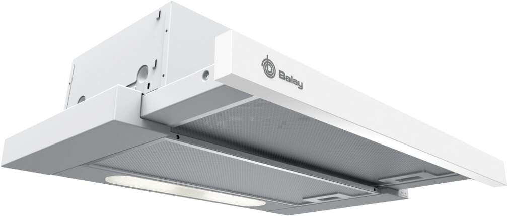 Campana Telescópica Balay 3BT262MB - Clase D, 60cm, 300m3/h, 62dB, 3 Potencias, Frontal Blanco
