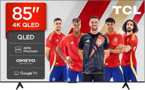 TV TCL 85" QLED 85T69C - 4K Ultra HD, AiPQ Processor, Google TV, Dolby Atmos 30W, HDR10+