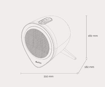CALEFACT. ARTICA ATVCER1500B 1500W CERAMICO BCO