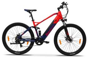 Bicicleta Eléctrica Reebok MTB 29x2.1P - Azul y Rojo, autonomía 70 km, 250 W, ruedas 29"