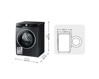 SECADORA SAMSUNG DV90DG6845LBU3 9K BC NEGRA