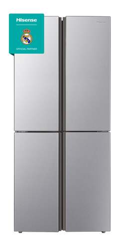 Frigorífico Americano Hisense RQ515N4AC2 - Clase E, 4 Puertas, 427L NoFrost, Dual Tech Cooling, Inox