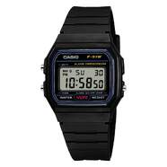 Reloj Casio Collection Hombre F-91W-1YEG - Correa y esfera negras, calendario, alarma