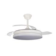 Ventilador Techo CristalRecord SuperEco - 45 W, Retráctiles, Temporizador, LED, Mando, Blanco