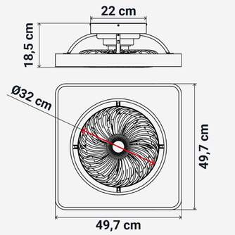 VENTILADOR TECHO U.BLUE SOLANO 7048W DC WIFI 48CM