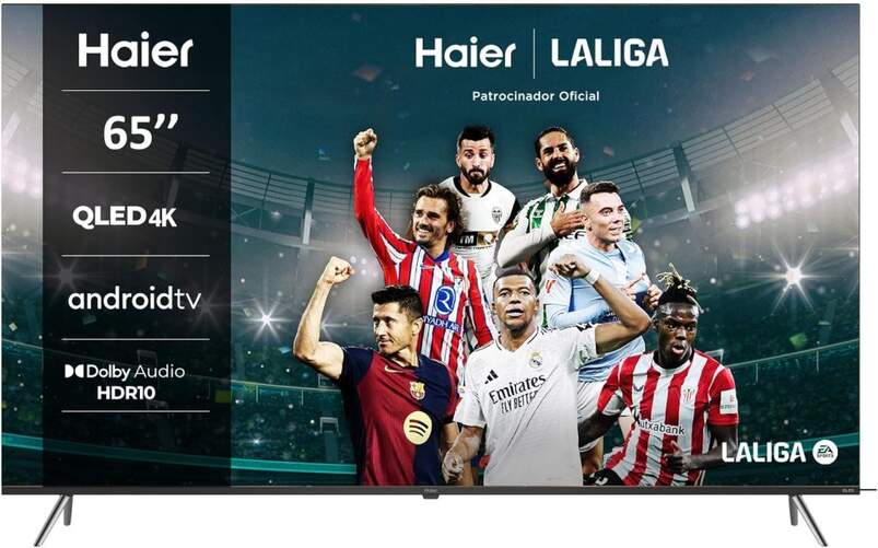 TV Haier 65" QLED H65K705UG - 4K Ultra HD, Smart TV Android 11, Bluetooth 5.1, HDR10