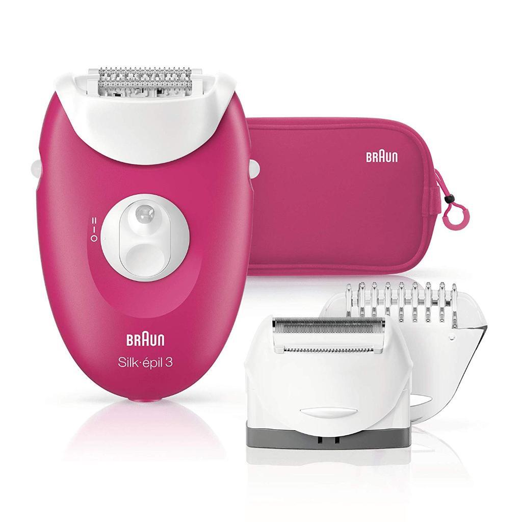Depiladora Braun Silk Épil 3415 - 20 Pinzas SoftLift, Rodillos masaje, Smartlight, 2 Velocidades