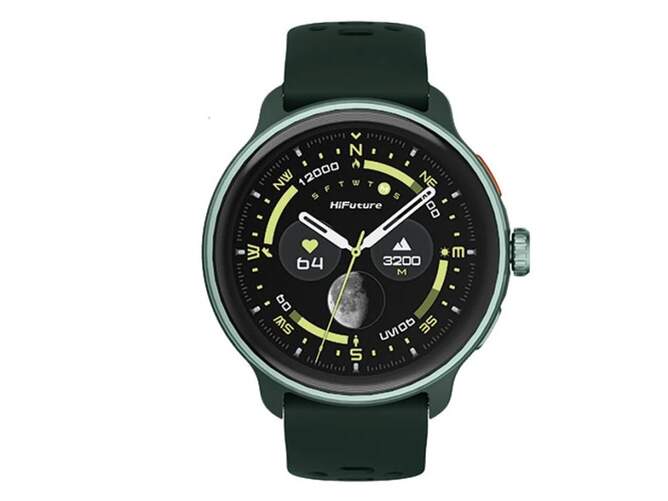 Smartwatch HiFuture Vela Dark Green - 1,43" AMOLED, GPS doble banda, Syntra AI, llamadas bluetooth