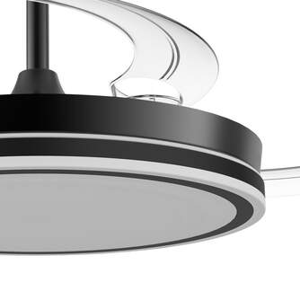 VENTILADOR TECHO CRISTAL NIGHT ECO RETRAC 48W BK