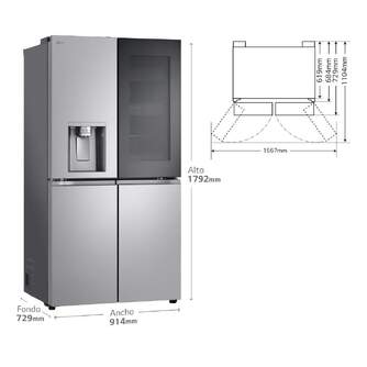 FRI. LG GMG960MBEE 180x92 INOX INSTAVIEW DISP 4P