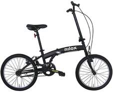 Bicicleta plegable Nilox X0 20X1.75P - Ruedas 20", Freno de pastilla, Negro