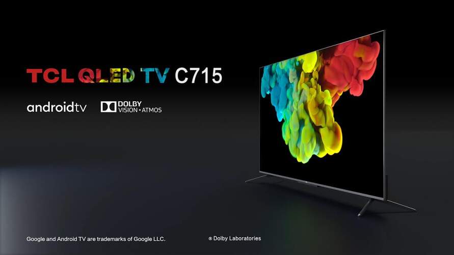 TV QLED TCL 55C715 4K UHD, Android TV, Dolby Vision/Atmos, HDR10+