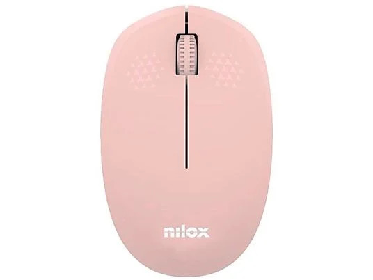 Ratón inalámbrico Nilox NXMOWI4014 Rosa - 1000 DPI, 3 botones, 2,4 Ghz, Plug and Play