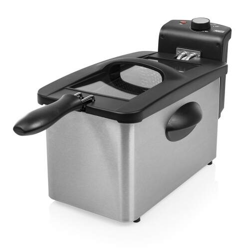 Freidora Princess 182604 - Filtro Ventana, 3 L, Negro, Inox