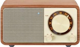 Rradio Sangean WR-7+ Madera - 6W RMS, Radio FM, Bluetooth, USB-A y USB-C, 3350 mAh