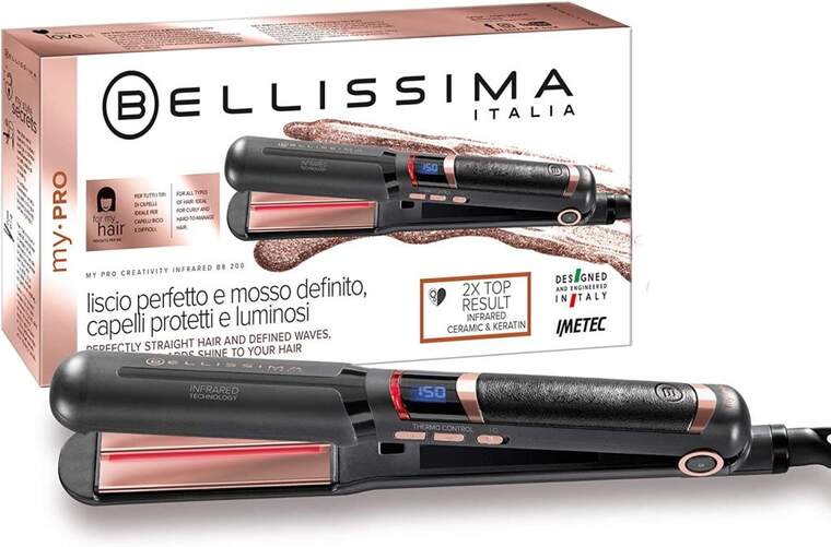Imetec Bellissima My pro creativity b8 200 placa tecnología de infrarrojos revestimiento las... plancha pelo total heat b27100 pantalla led thermo control 5