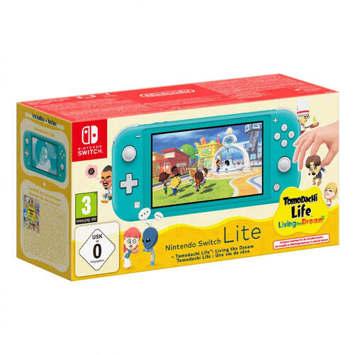 Nintendo Switch Lite Turquesa - Incluye Tomodachi Life y 3 meses de Nintendo Switch Online