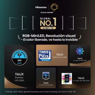 TV HISENSE 116%%%quot; 116UXQ UHD RGBMINILED SMARTTV 165H