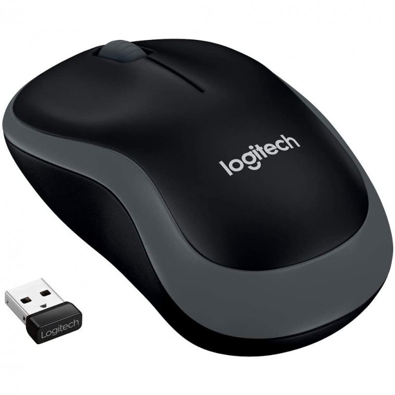 Logitech M185 Mouse wireless casual 1000 dpi negro gris 1000dpi ppp nano receptor 24ghz y 3 raton 910002235