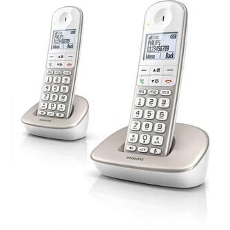 TELEFONO DECT PHILIPS XL4902S DUO BLANCO/GRIS