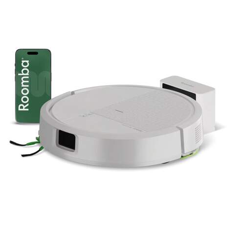 Aspirador Robot Roomba 115 Combo Y414240 - Friega, 83 m2, 15000 Pa, ClearView LiDAR, Blanco