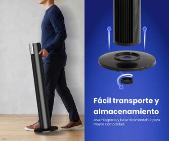 VENTILADOR TORRE ARTICA 45W 112 CM NEGRO