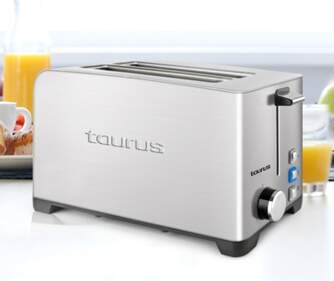 TOST. TAURUS MY TOAST D.LEGEND 2R LARGA INOX 1050W
