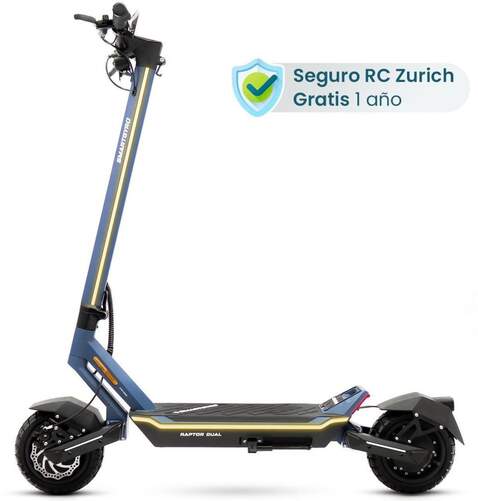 Patinete Eléctrico SmartGyro Raptor Dual EVO - 2x500W 48V 20 Ah, Ruedas 10", 75 km autonomía