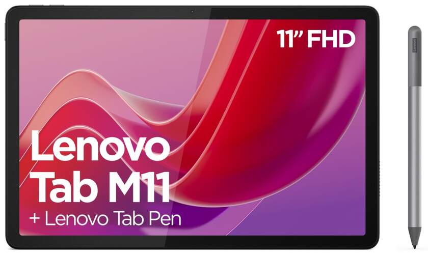 Tablet Lenovo M11 4/128 GB Gris - Incluye Tab Pen, 11", Android 13, Helio G88 Octa-Core, 7040 mAh