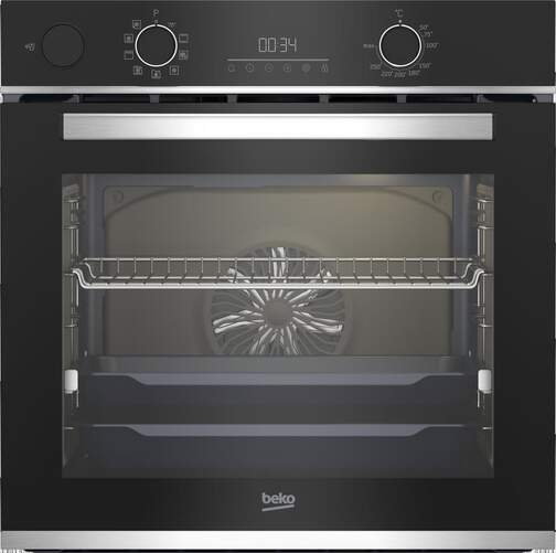 Horno Beko BBIS13300XMSE - Clase A+, 72L, 9 Funciones, Función Vapor, AeroPerfect, Negro