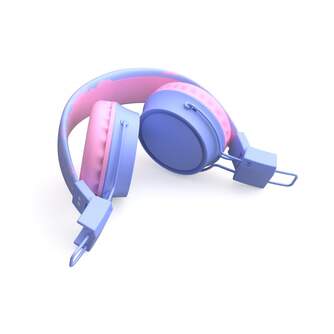 AURICULARES DCU INFANTIL SAFE CABLE ROSA/LILA